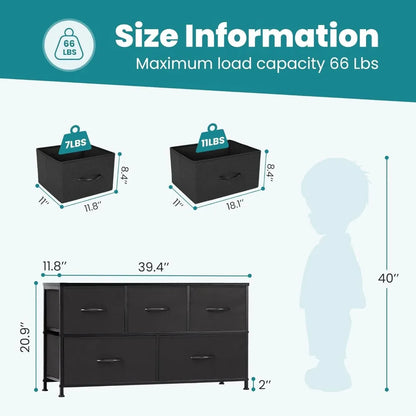 Storage with 5 Drawer Organizer