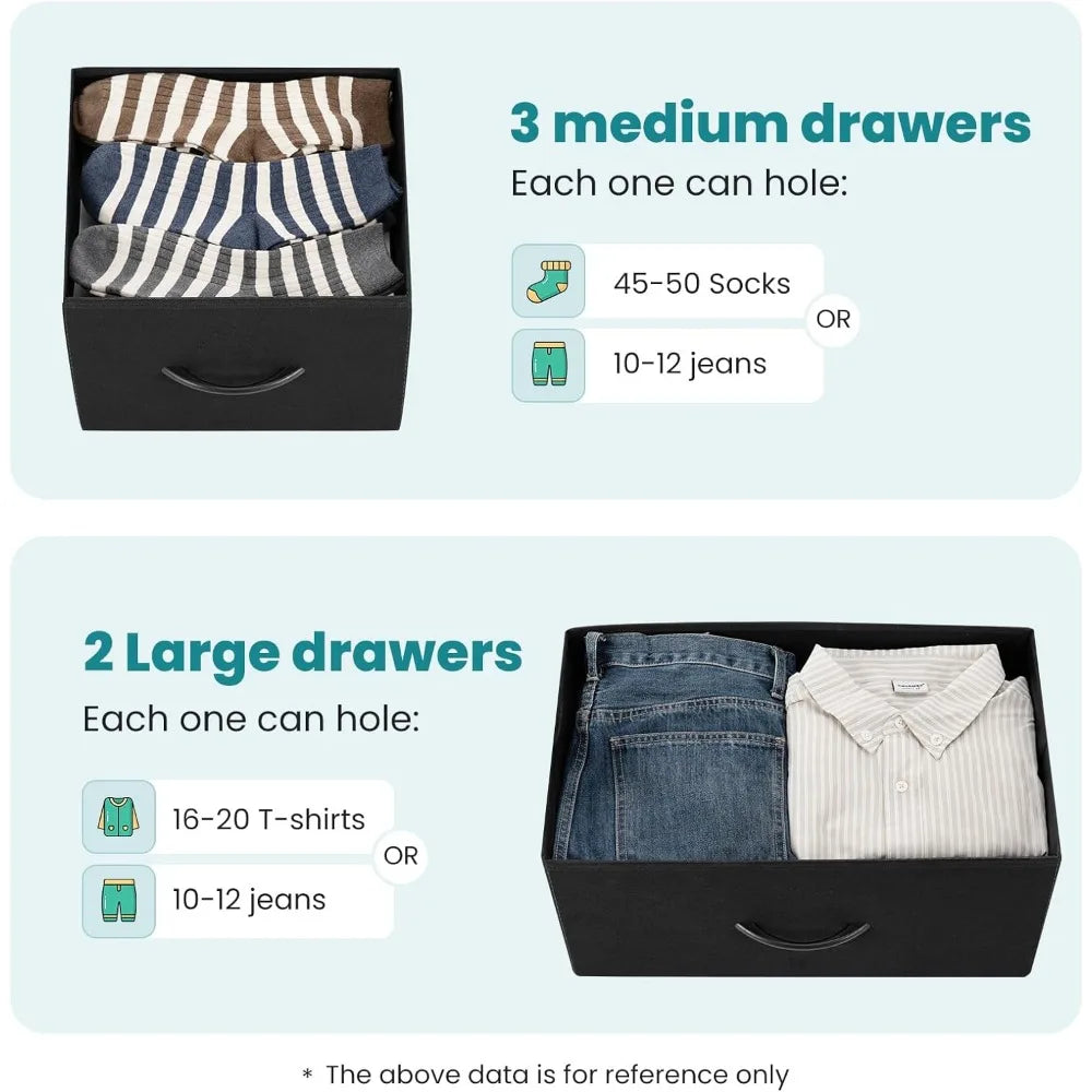 Storage with 5 Drawer Organizer