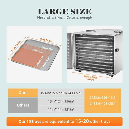 10 Trays Large Food Dehydrator Machine